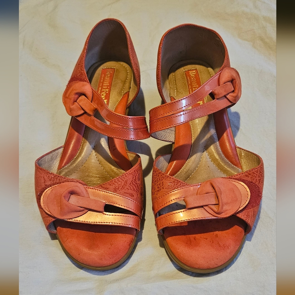 BeautiFeel leather low-wedge comfort sandals 39